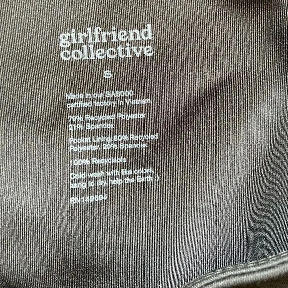 NWT Girlfriend Collective Black Compressive Pocket Legging #2024 (XS) - Picture 5 of 6